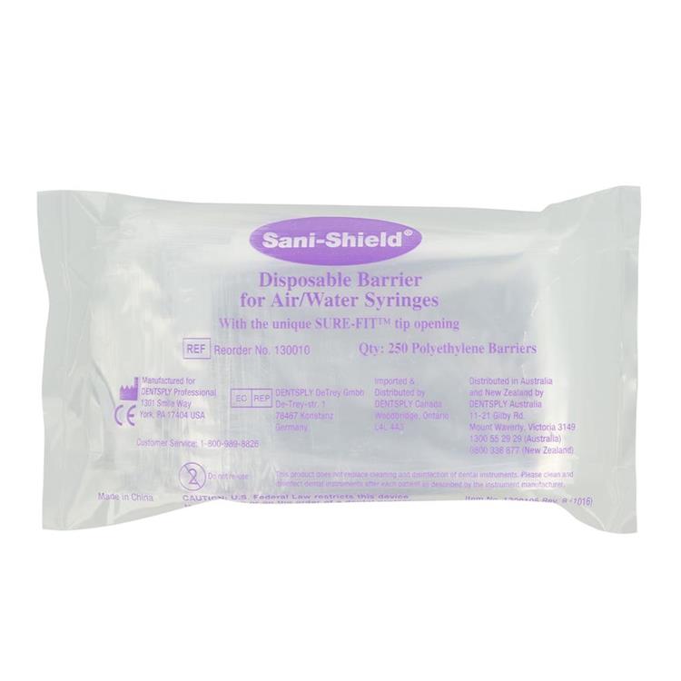 Dentsply Professional 130010 Sani-Shield Disposable Air/Water Syringe Barrier Sleeves 250/Pk Dentsply Professional 130010 Sani-Shield Disposable Air/Water Syringe Barrier Sleeves 250/Pk